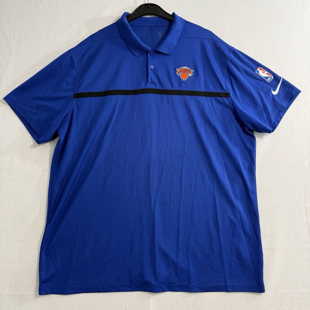 Nike New York Knicks short-sleeve polo shirt Blue Size XL